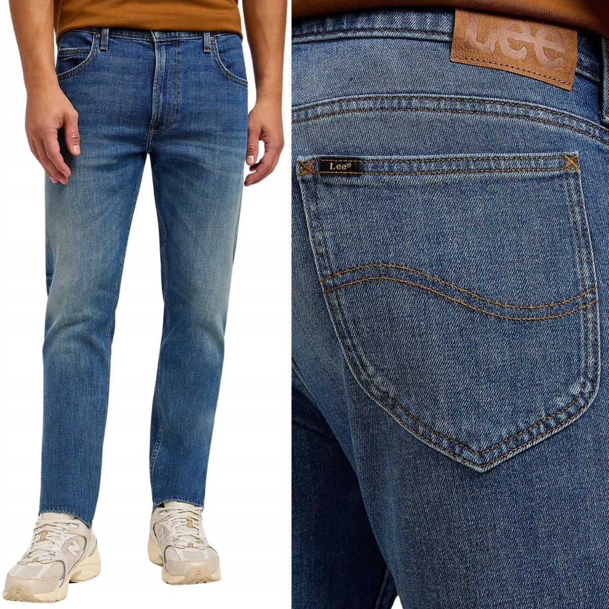 Lee RIDER SLIM Arizona Sky DżINS lekko dopasowane spodnie jeansowe W30 L32