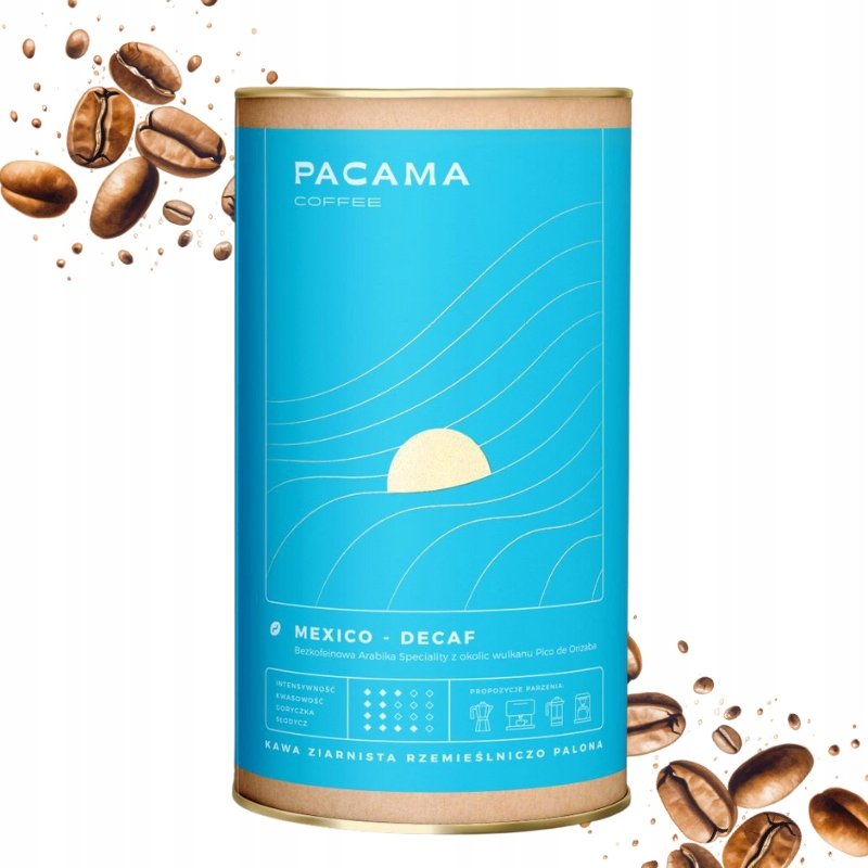 KAWA BEZKOFEINOWA SPECIALITY Mexico Decaf 100% Arabica 200 g puszka Pacama