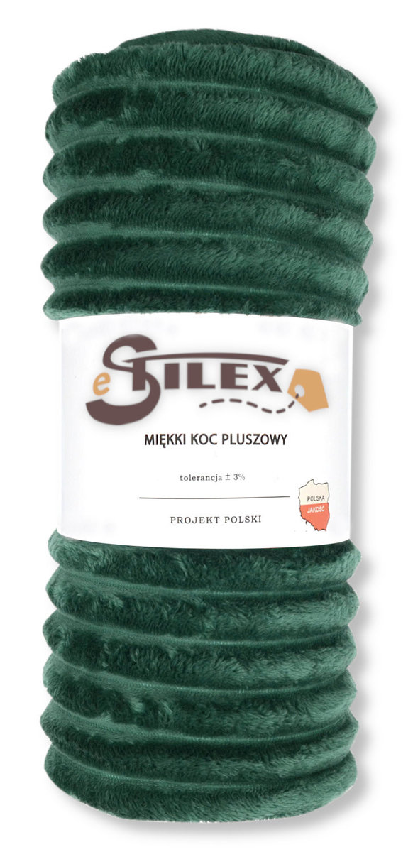Miękki Koc Pluszowy 200X220 Pati Butelkowa Zieleń