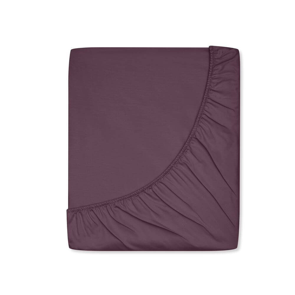 Prześcieradło satynowe z gumką royal purple 200 x 200 cm