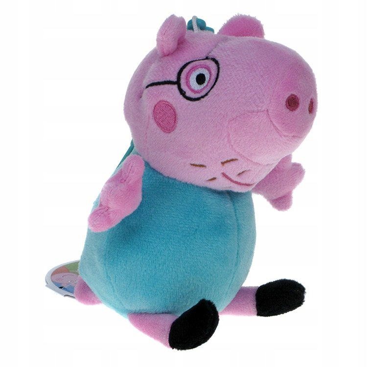 Świnka Peppa: maskotka 3w1 Tata Świnka 18/14cm