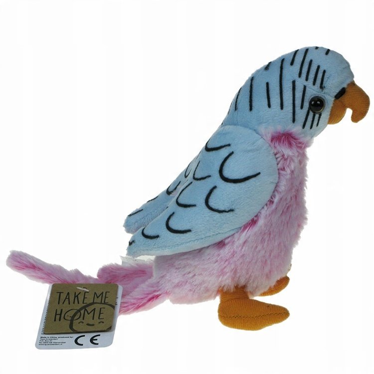Puchate zwierzaki przytulaki: Maskotka Papużka falista (róż-nieb) (36063)