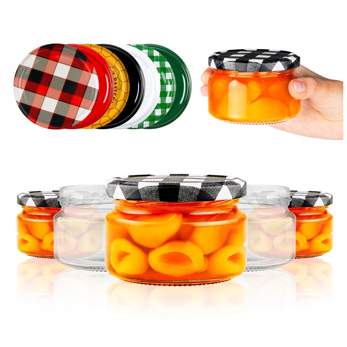 50 SZT SŁOICZKI NA PRZYPRAWY PRZETWORY 250 ML SŁOIK NA MIÓD DŻEMY KONFITURY