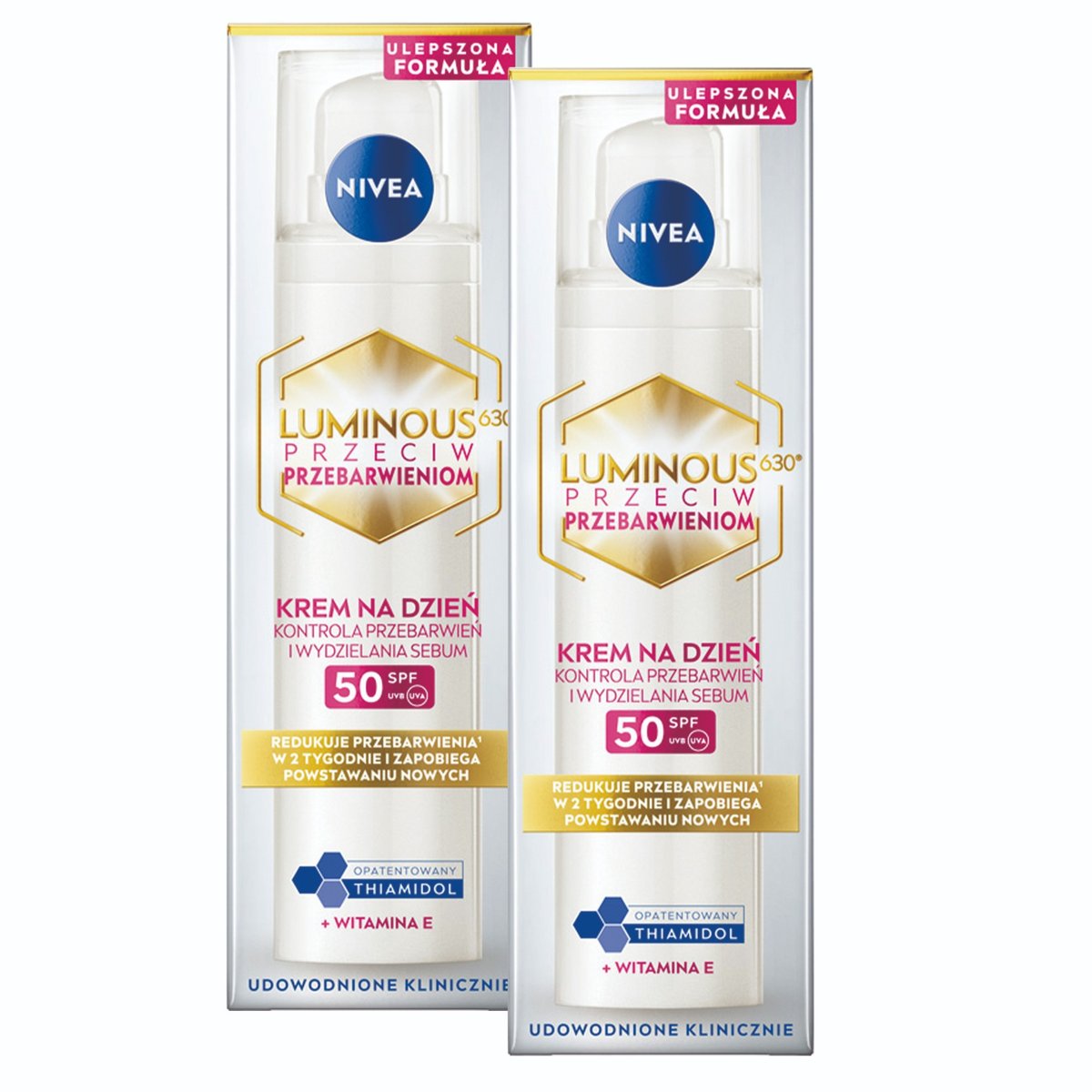 Nivea Cellular Luminous630 Krem Przeciw Przebarwieniom Na Dzień Spf50, 2 Szt.