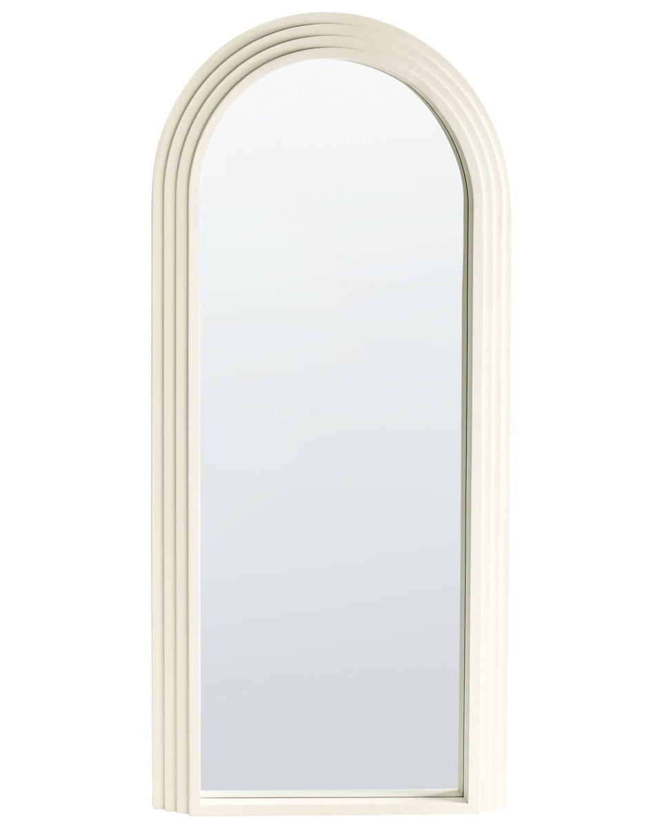 Lustro ścienne DIJON 80 cm 170 cm Drewno Złamana biel