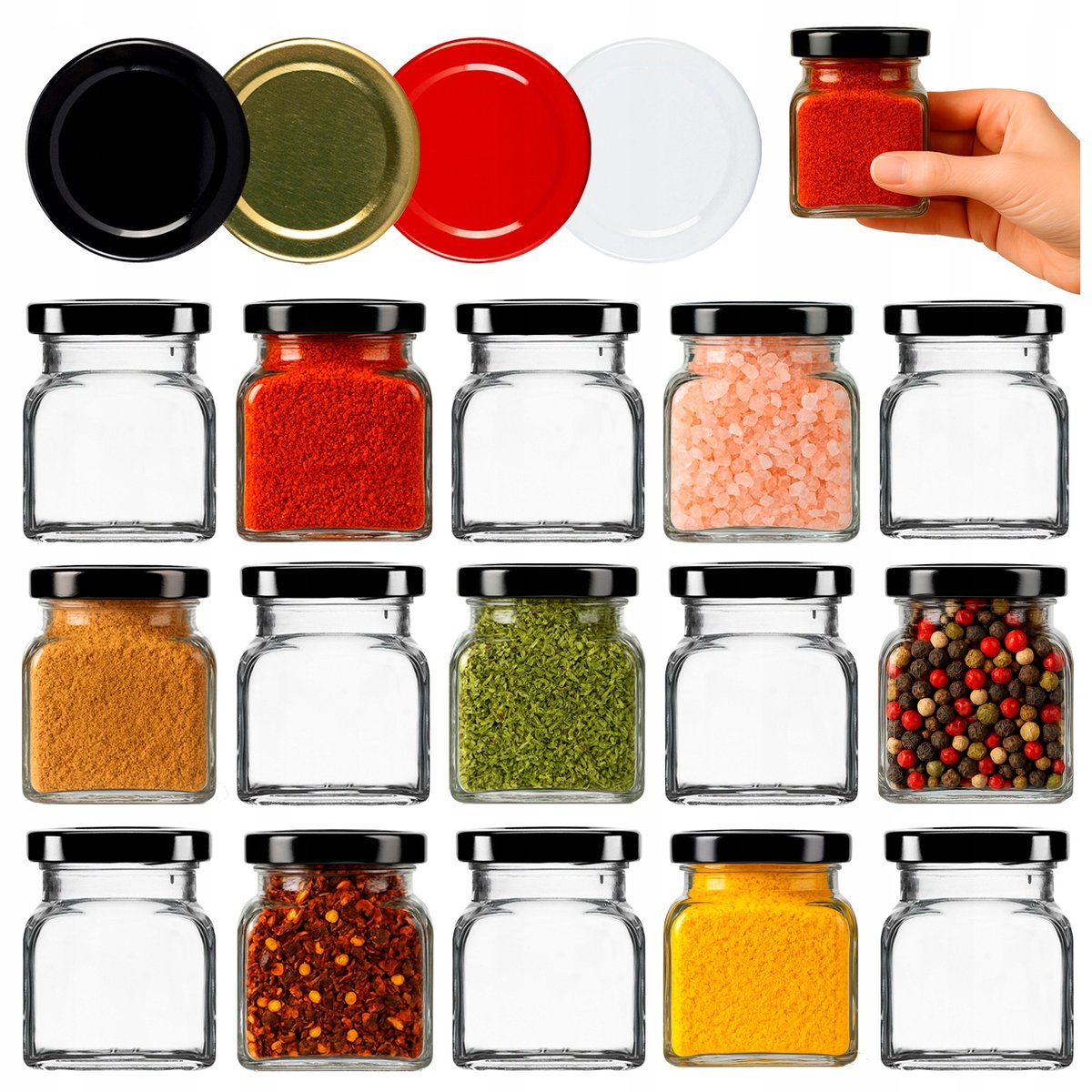 100 x MAŁE SŁOICZKI PRZYPRAWY MIÓD DŻEM PYŁEK PSZCZELI PREZENT SŁOIK 120 ML