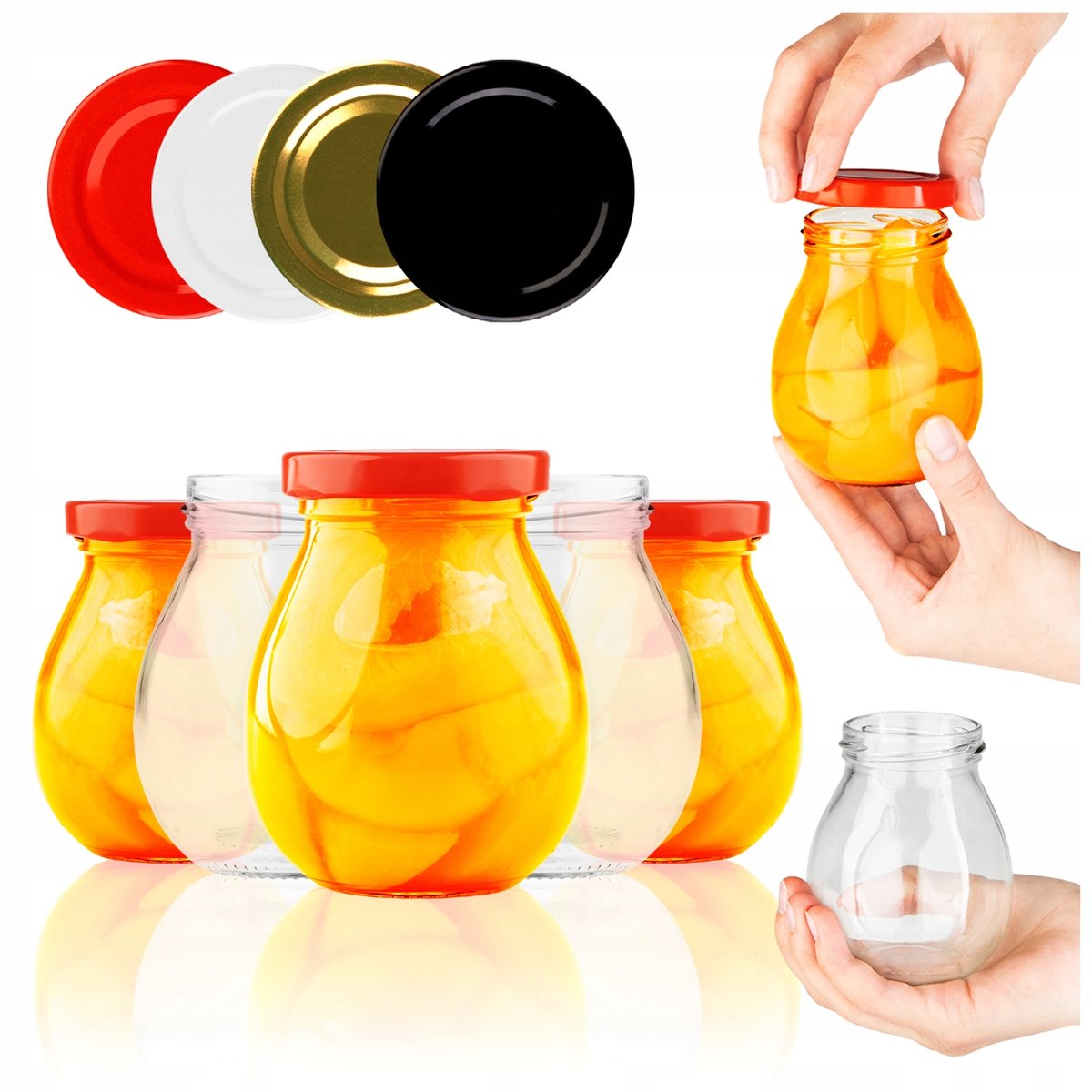 ZESTAW 100x Słoiki na przetwory miód konfitury dżem MAYO 245 ml + zakrętki