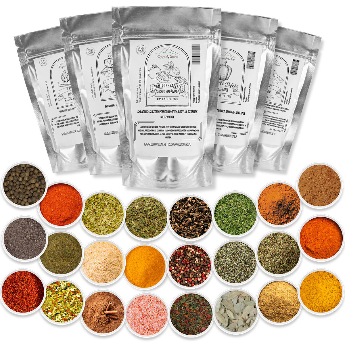 ZESTAW PRZYPRAW 24 SZTUKI PRZYPRAWY ZIOŁA MIX AROMATYCZNE WYSOKIEJ JAKOŚCI