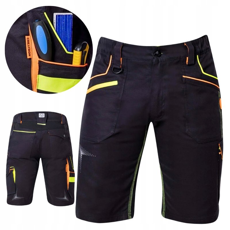 SPODENKI ROBOCZE męskie krótkie spodnie szorty ochronne Elastyczne Premium