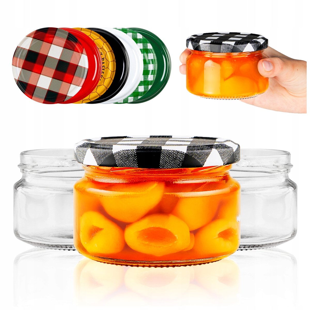 10 sztuk SŁOIK 250 ml na konfitury dżem miód przetwory z ZAKRĘTKĄ słoiczki