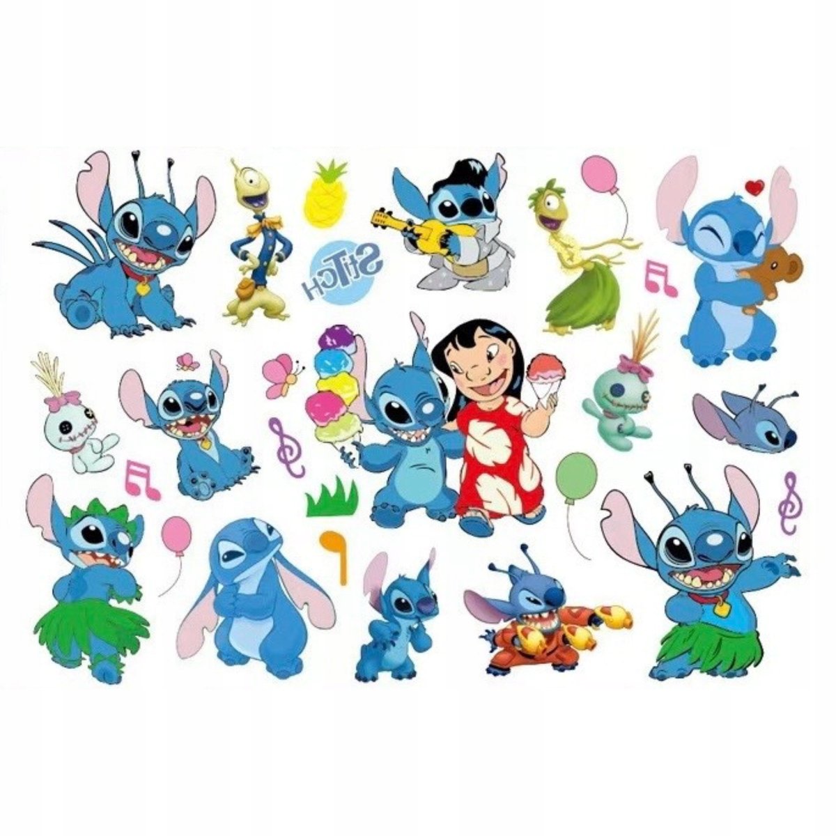 Tatuaże dla dzieci zmywalne Lilo i Stich Stitch Sticz dużo wzorów L1