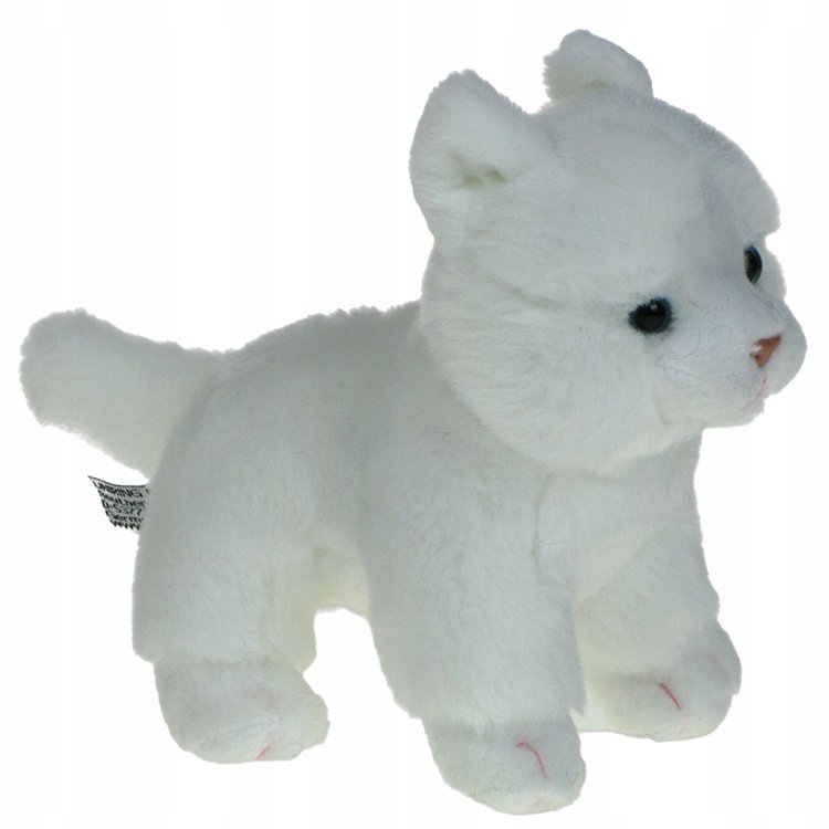 Pluszowe ZOO: Maskotka Kotek mini biały 13/17cm (90656) eco-friendly (b)