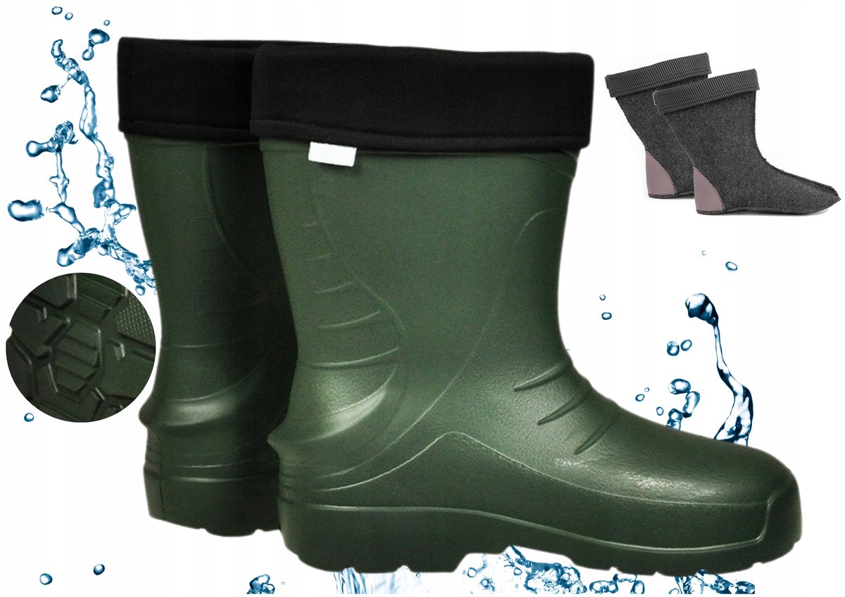 POLSKIE kalosze piankowe gumowce robocze męskie BARDZO LEKKIE WYGODNE