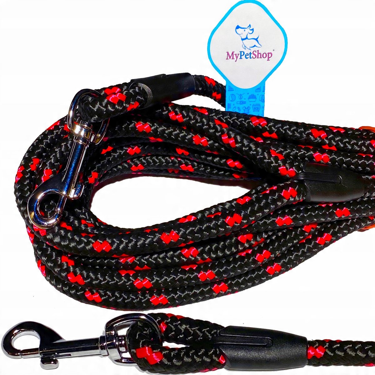 Smycz dla PSA TRENINGOWA GRUBA WYTRZYMAŁA 20m 10mm z KARABINKIEM do 220kg