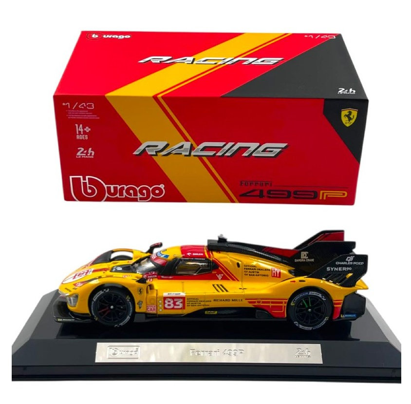 Ferrari 499P #83 KUBICA LMH FIA 24h Le Mans 2024 1:43 Bburago 18-36317