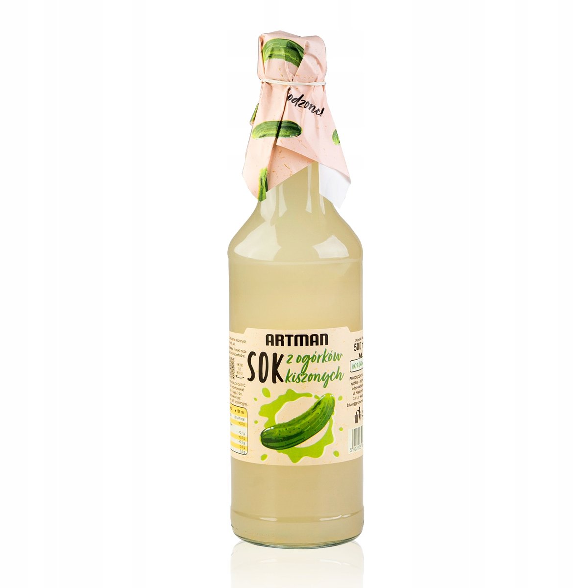 ZAKWAS 100% SOK Z KISZONYCH OGÓRKÓW 500 ml NATURALNY PROBIOTYK DETOKS DIETA