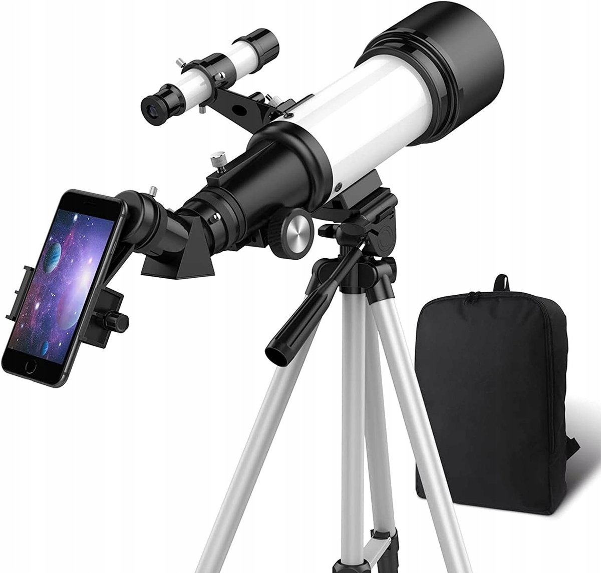 Teleskop Astronomiczny F300 70M Luneta Lornetka Zestaw Plecak Statyw