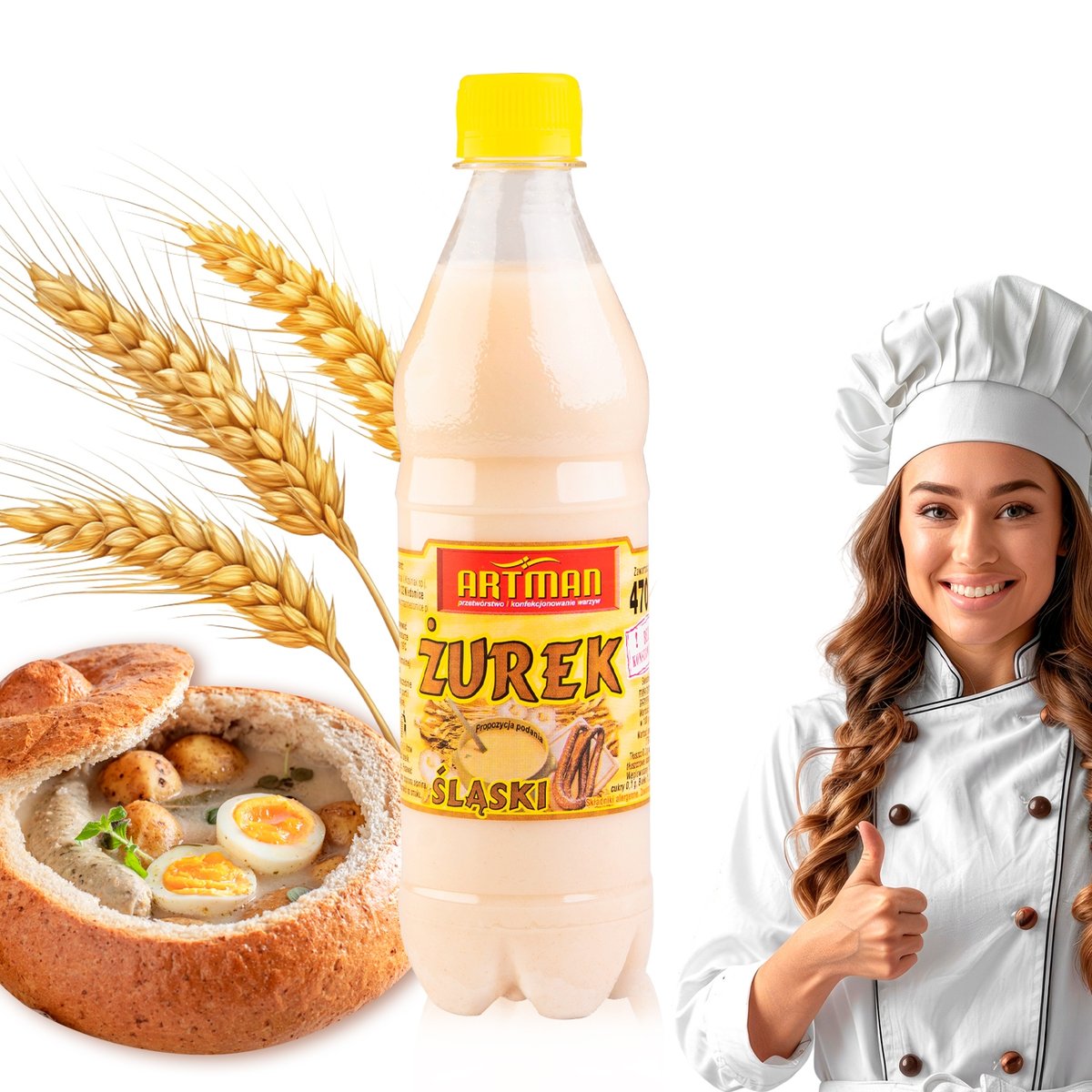 Żurek Żur Śląski zakwas w butelce DOMOWY GOTOWA ZUPA 470ml bez konserwantów