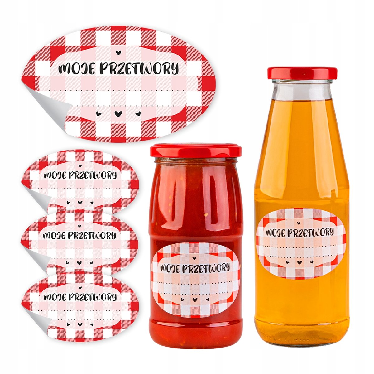 ZESTAW 10x naklejki samoprzylepne etykiety na miód butelki słoiki sok dżem