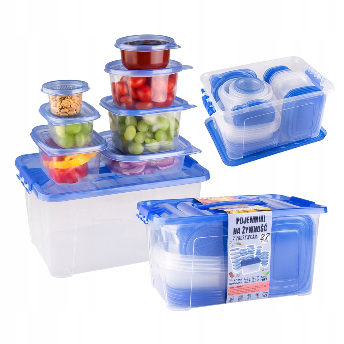 27 sztuk MULTIBOX Śniadaniówka Pojemnik pudełko na żywność ciacho organizer