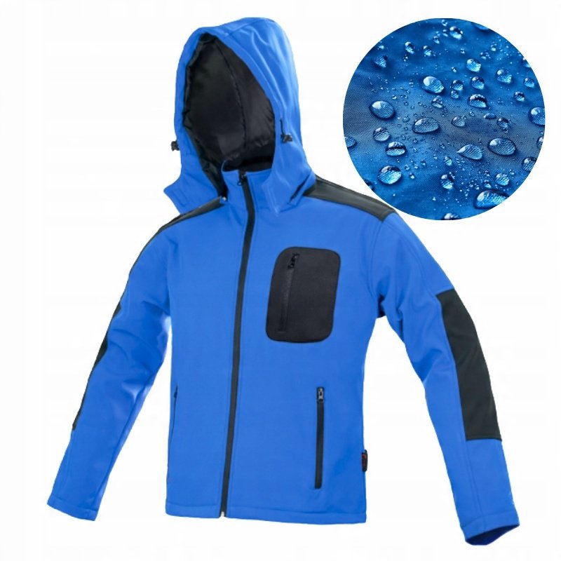 SOFTSHELL kurtka męska robocza przejściowa WODOODPORNA z kapturem SPORTOWA