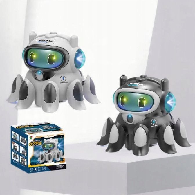 TAŃCZĄCY ROBOT OŚMIORNICA MUZYCZNY KOLOR CZARNY PREZENT DLA DZIECI 3+