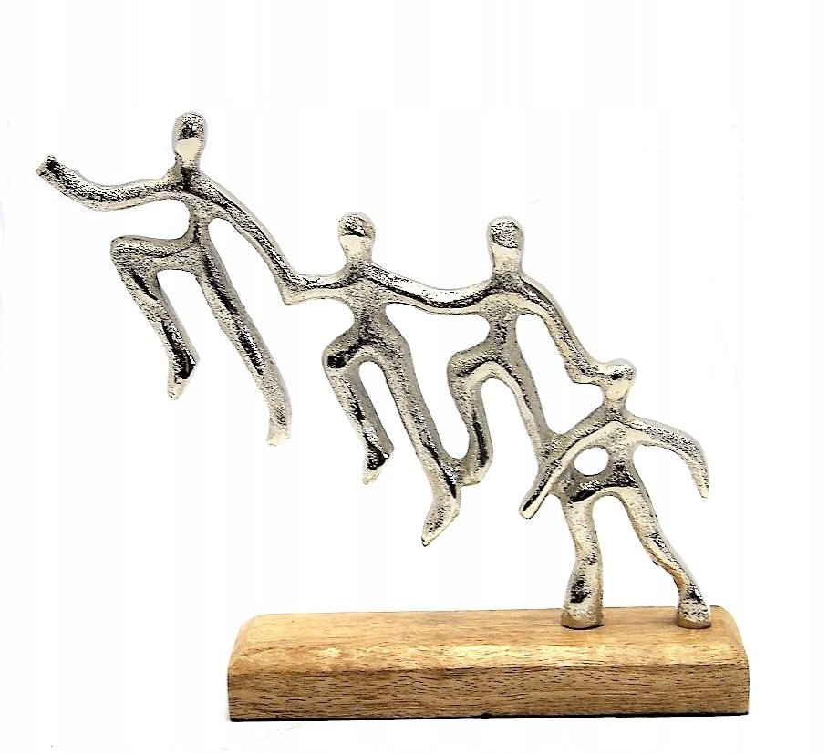 Figurka Metalowa Srebrna -Wspinaczka
