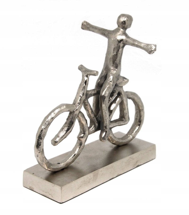 Metalowa Figurka Rowerzysty – Dekoracja Na Rowerze, Nowoczesna Rzeźba
