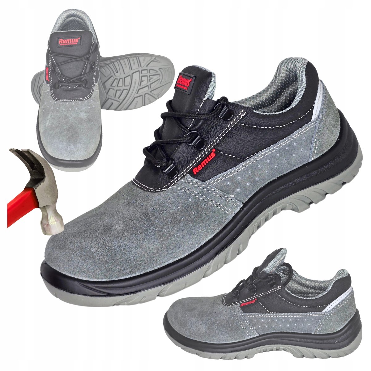 Buty robocze Półbuty Robocze S1 skórzane zamszowe Oddychające z Noskiem 39