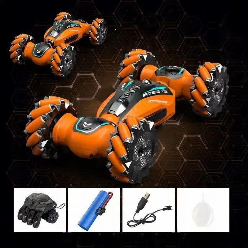 SAMOCHÓD KASKADERSKI ZDALNIE STEROWANY KOLOR POMARAŃCZOWY ZABAWKA DZIECI