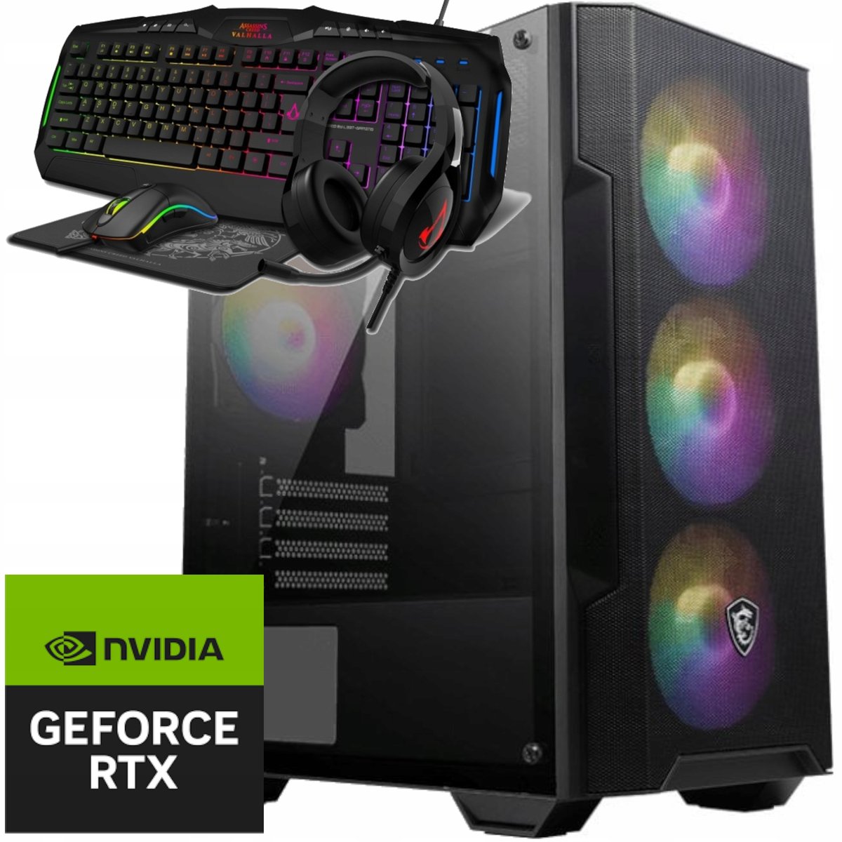 KOMPUTER PC DO GIER MOCNY Ryzen 9 5900X l RTX4060 l 64GB RAM +ZESTAW