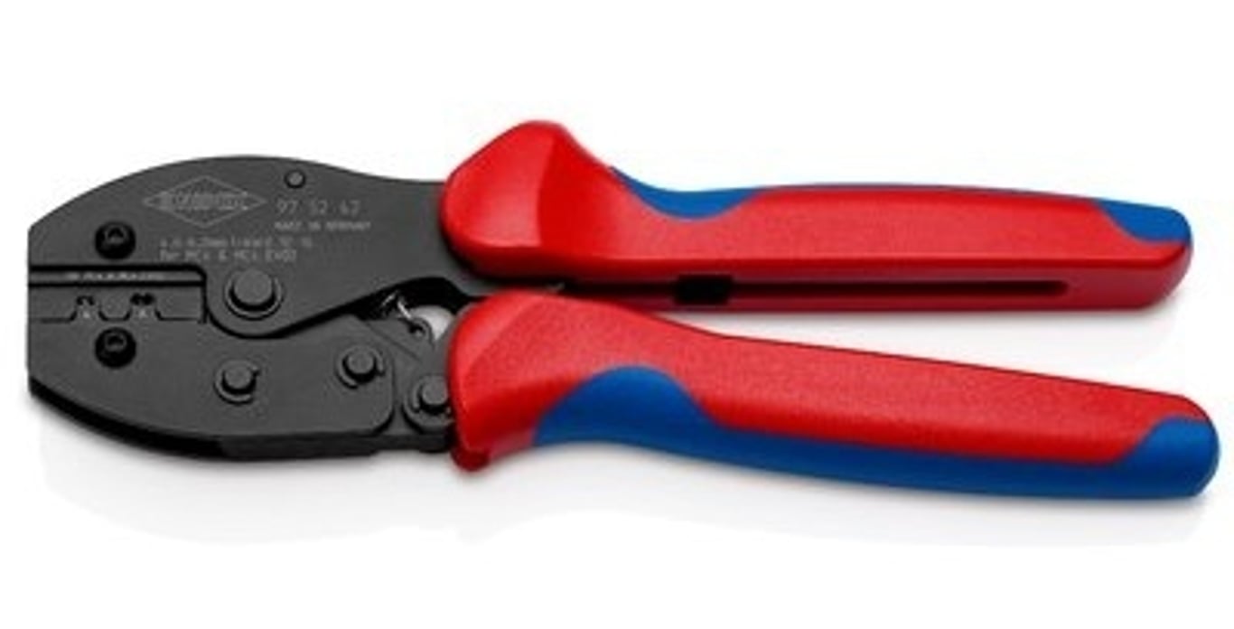 Knipex 97 52 42 SB zaciskarka kablowa Narzędzie do zaciskania Niebieski, Czerwony