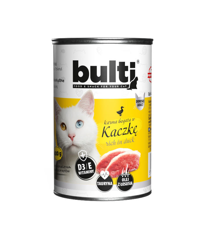 BULTI Mielonka bogata w kaczkę - mokra karma dla kota - 400g