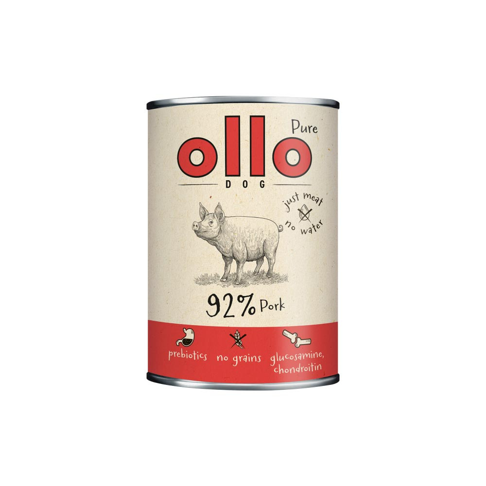 OLLO Pure Wieprzowina - mokra karma dla psa - 850g