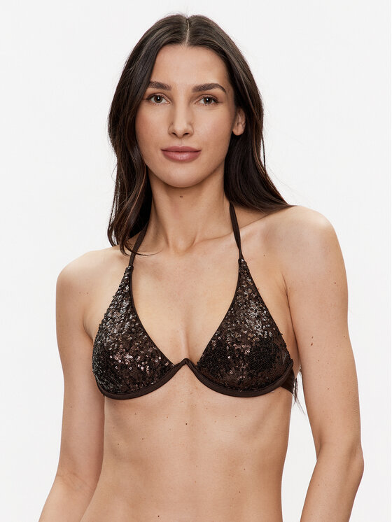 Guess Góra od bikini E3GJ01 KBMV0 Brązowy