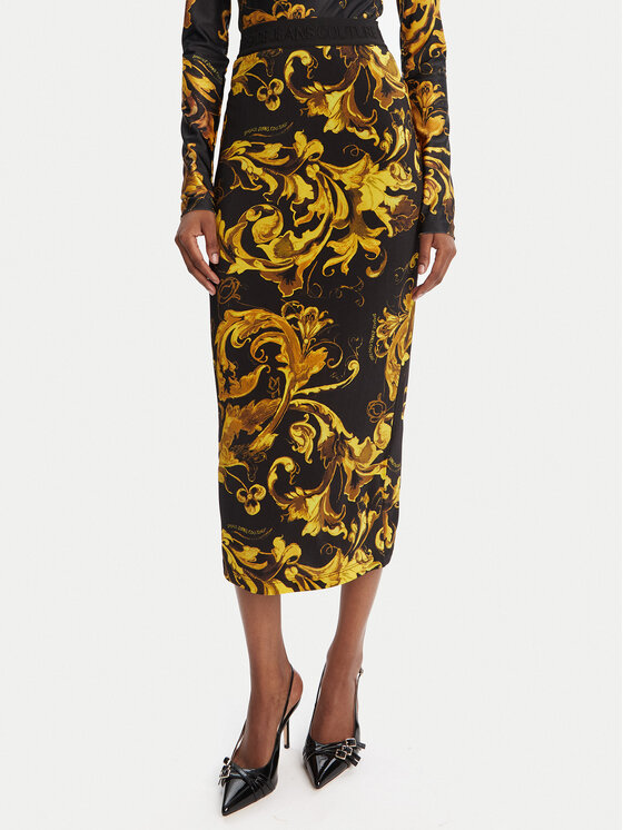 Versace Jeans Couture Spódnica ołówkowa 79HAE806 JS500 Czarny Slim Fit