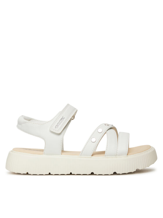 Geox Sandały J Sandal Kodette Gir J45DBI 0003W C1000 D Biały