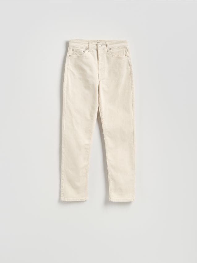 Reserved - Jeansy straight - złamana biel