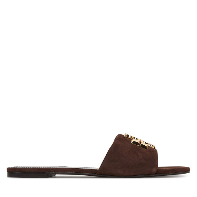 Klapki Tory Burch Eleanor Slide 174839 Brązowy