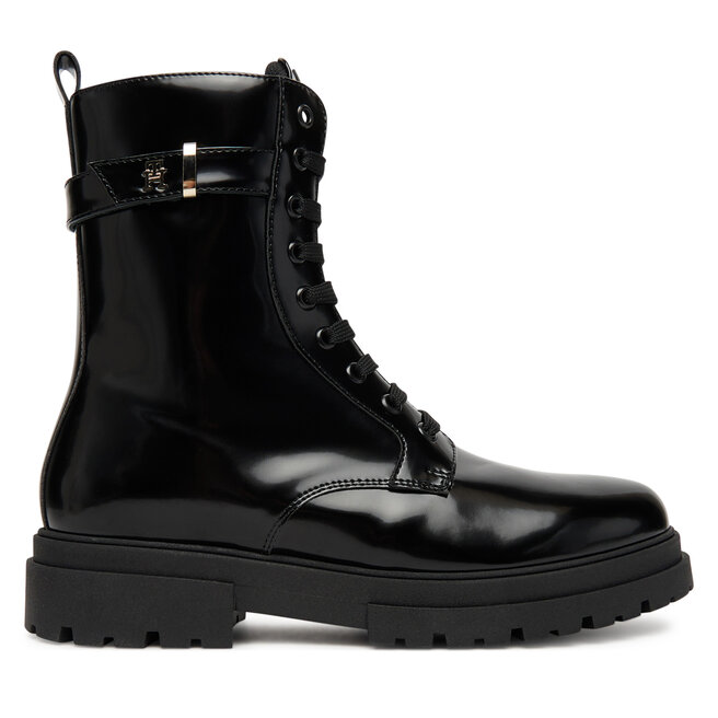 Trapery Tommy Hilfiger Lace-Up Bootie T4A5-34028-1453 D Czarny