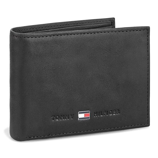 Duży Portfel Męski Tommy Hilfiger Johnson Mini Cc Flap And Coin Pocket AM0AM00662/82568 Czarny