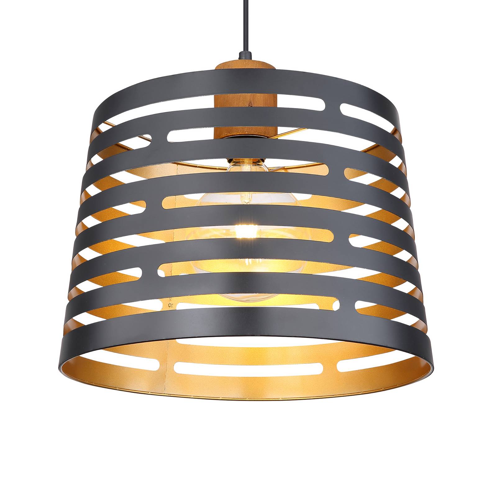 Globo Lampa wisząca Ablona, możliwość ściemniania, czarny, salon / jadalnia, metal, nowoczesny