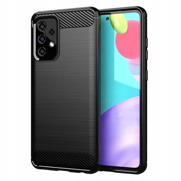 Etui Na Telefon Samsung Galaxy A52 A52s 5g Case Carbon Pancerne + Szkło