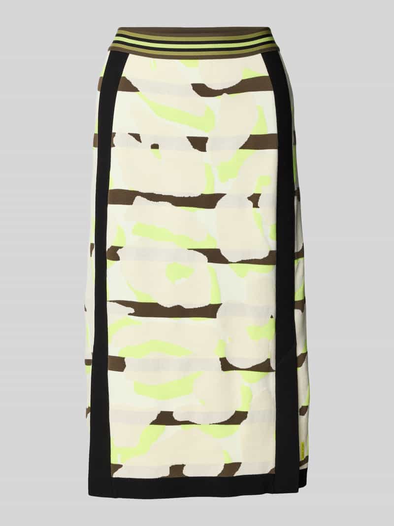 Spódnica midi z dodatkiem wiskozy i elastycznym pasem