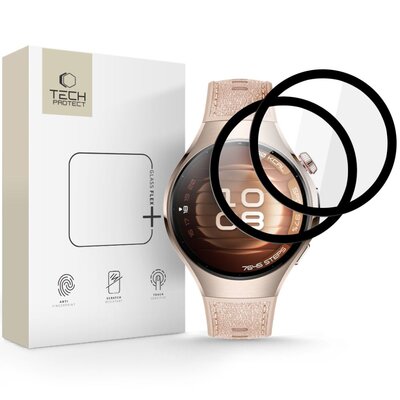 Szkło hybrydowe TECH-PROTECT Glass Flex+ do Huawei Watch Fit 5 (42 mm) Czarny (2 szt.)