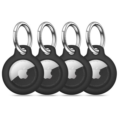 Brelok TECH-PROTECT Rough do Apple AirTag Czarny (4 szt.)