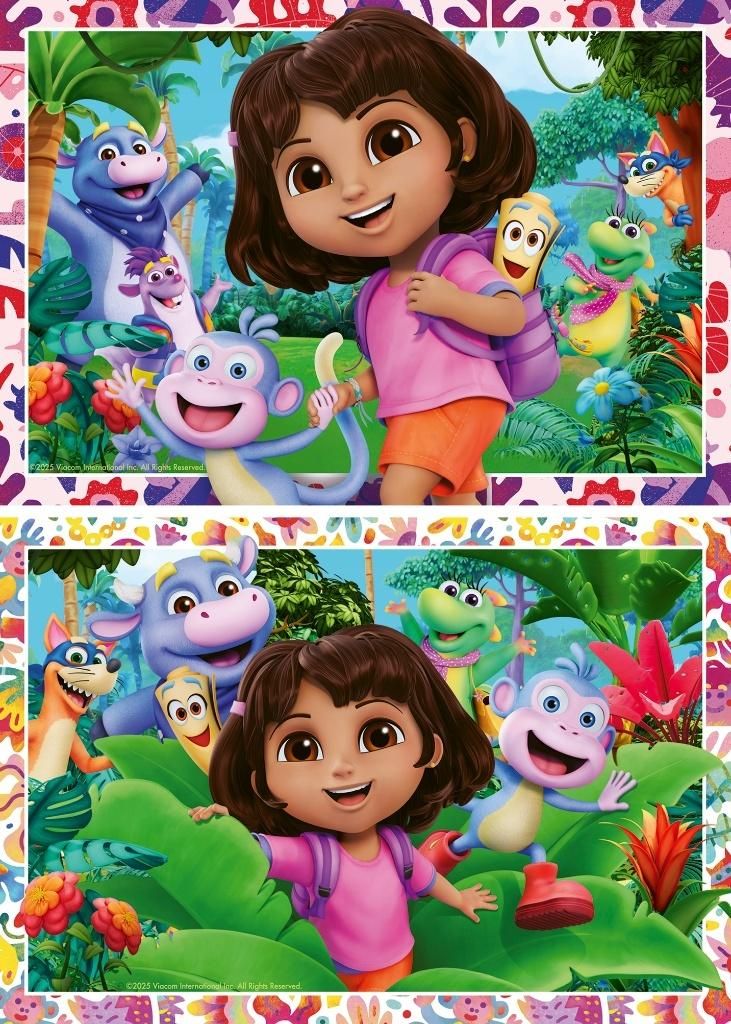 Puzzle dla dzieci 2D: Dora 2x24el Ravensburger - puzzle