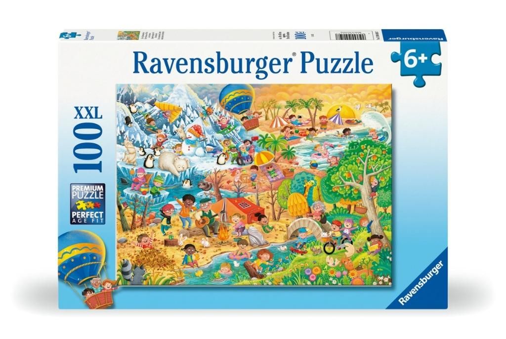 Puzzle dla dzieci 2D: 4 pory roku 100el Ravensburger - puzzle