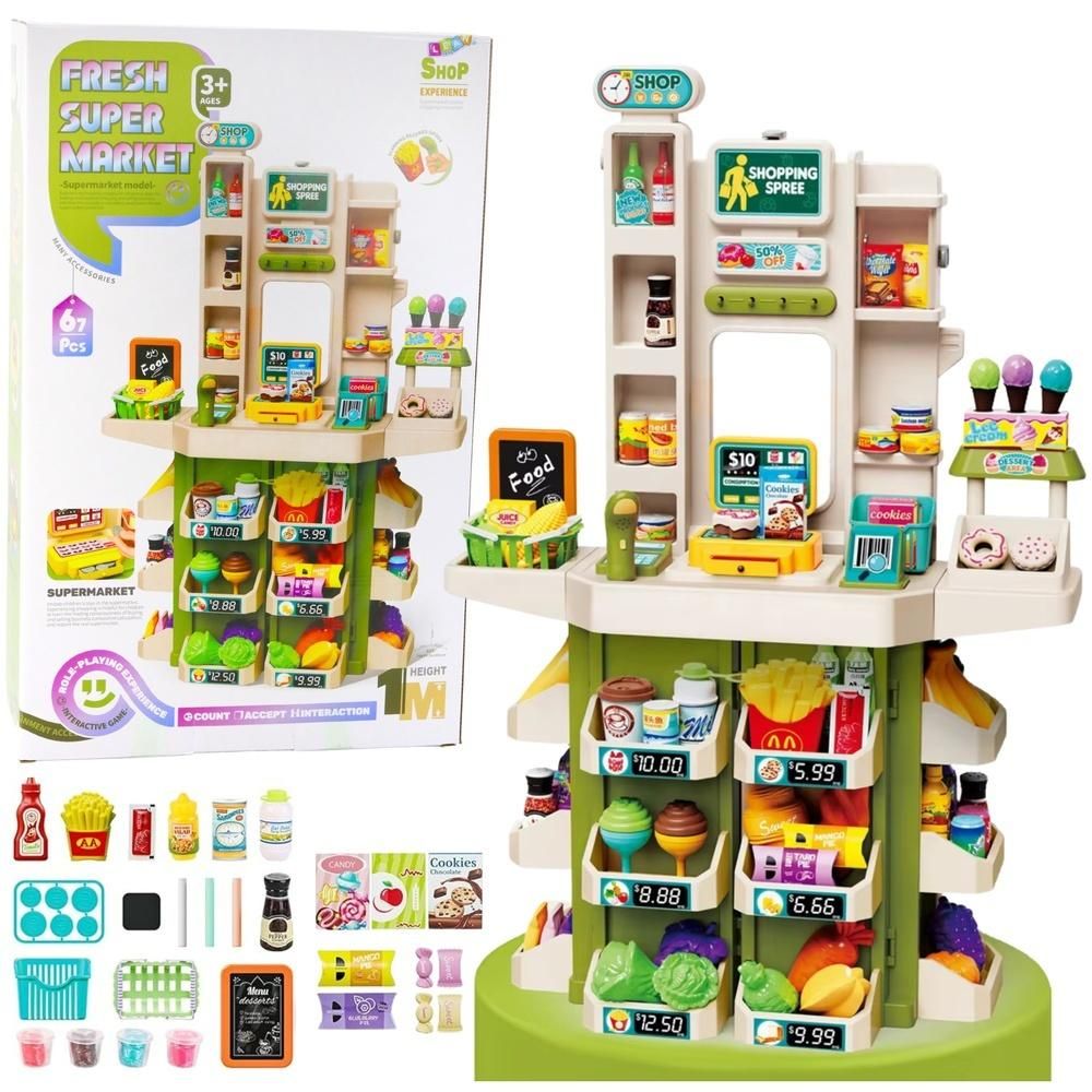 Super Market interaktywny 67el Leantoys - zabawka
