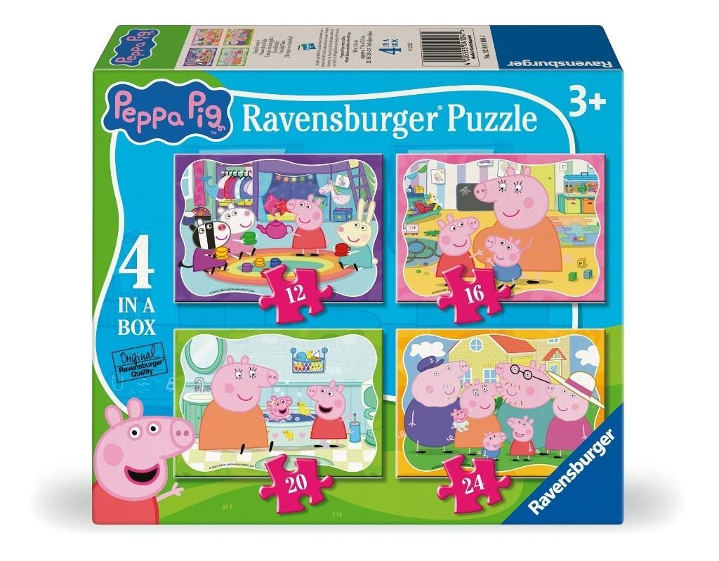 Puzzle dla dzieci 2D: Rodzinne chwile Peppy 4w1 Ravensburger - puzzle